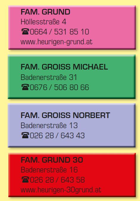 heurigenkalender matzendorf 2026 adressen